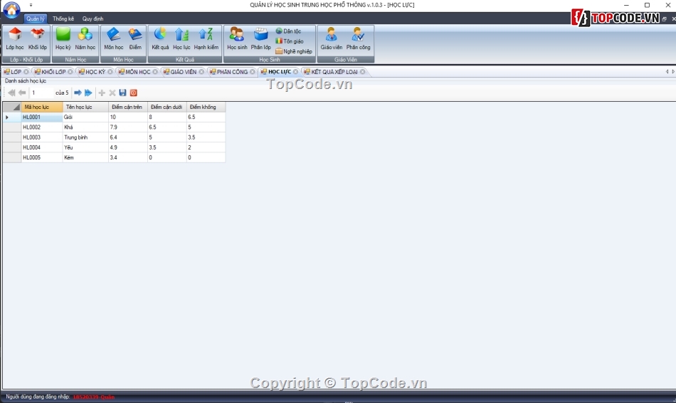 Quản lý học sinh,Quản lý THPT,Phần mềm quản lý học sinh